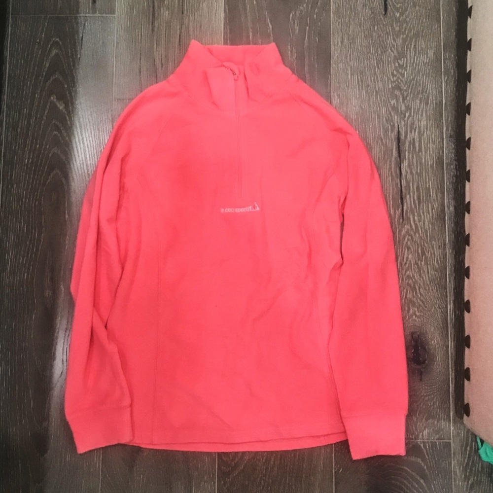 QUARTER ZIP UP NEON PINK JACKET